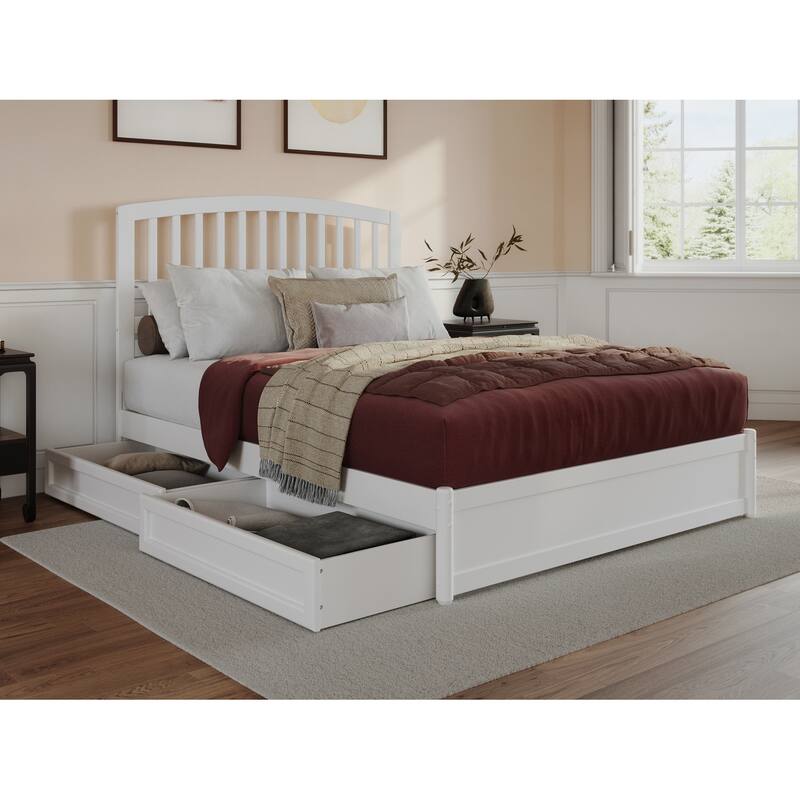 Lucia Platform Bed with Panel Footboard and Storage Drawers