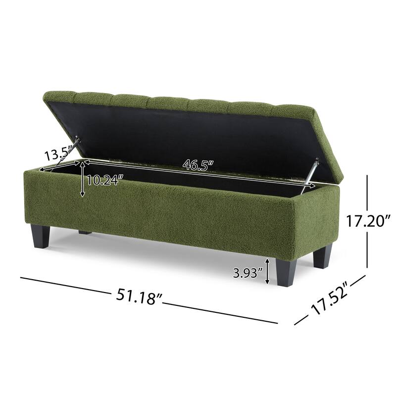 Green Window Bench Indoor Bench with Wood Legs, Modern Dining Bench Accent Bench Storage Bench Ottoman