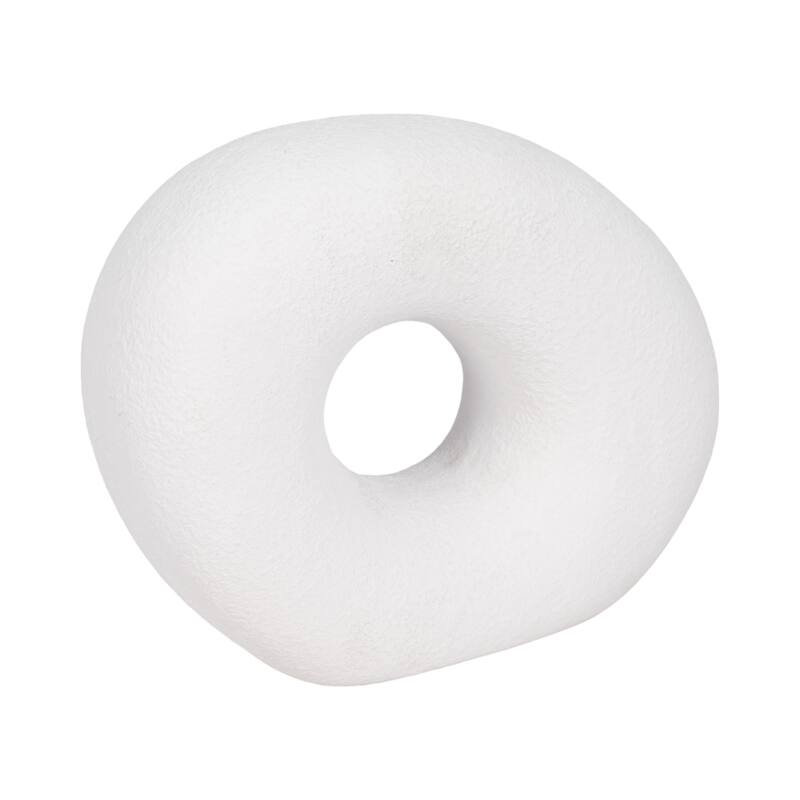 Sagebrook Home Ceramic Elegance Unique Slanted Circle Decor Piece for Modern Homes