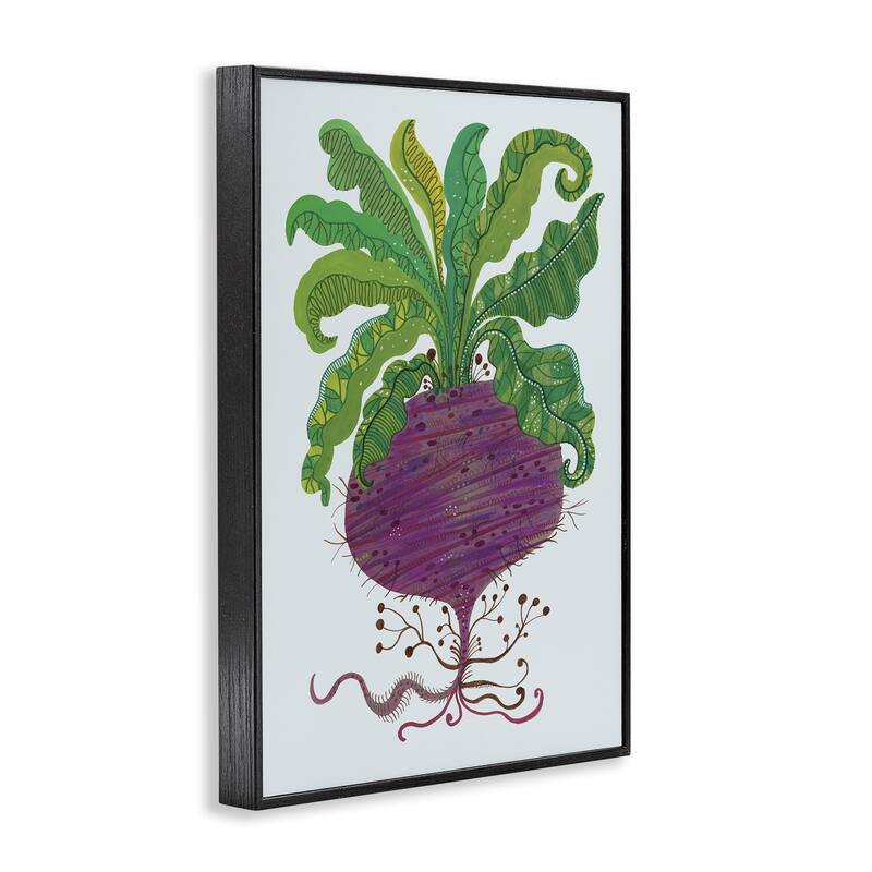 Stupell Stylized Beetroot Vegetable Framed Giclee Art Design By Kay Widdowson