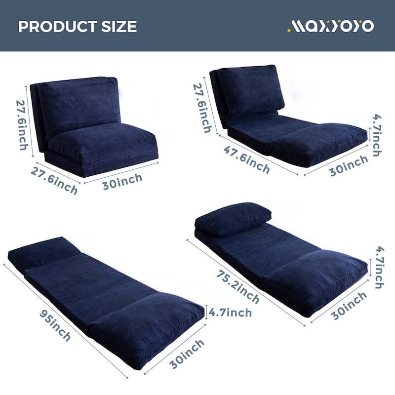 Corduroy Bean Bag Folding Sofa Bed
