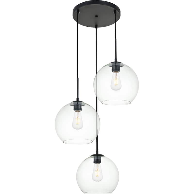 Elegant Lighting Baxter 3 Light 20" Wide Multi Light Pendant with