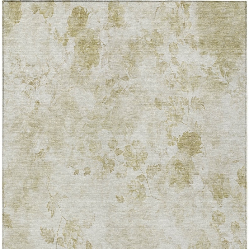 HomeRoots Floral Transitional Rectangle Outdoor Rug