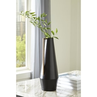 Ashley Furniture Pouderbell Black/Gold Finish Vase - Bed Bath & Beyond - 36339187