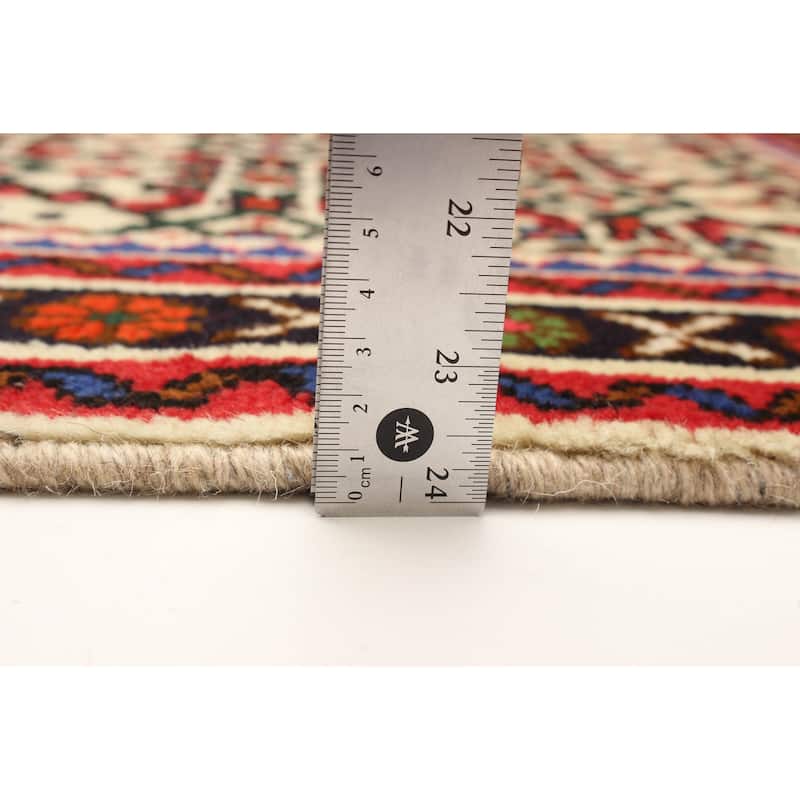 ECARPETGALLERY Hand-knotted Andelz Cream Wool Rug - 2' 7" x 9' 3"
