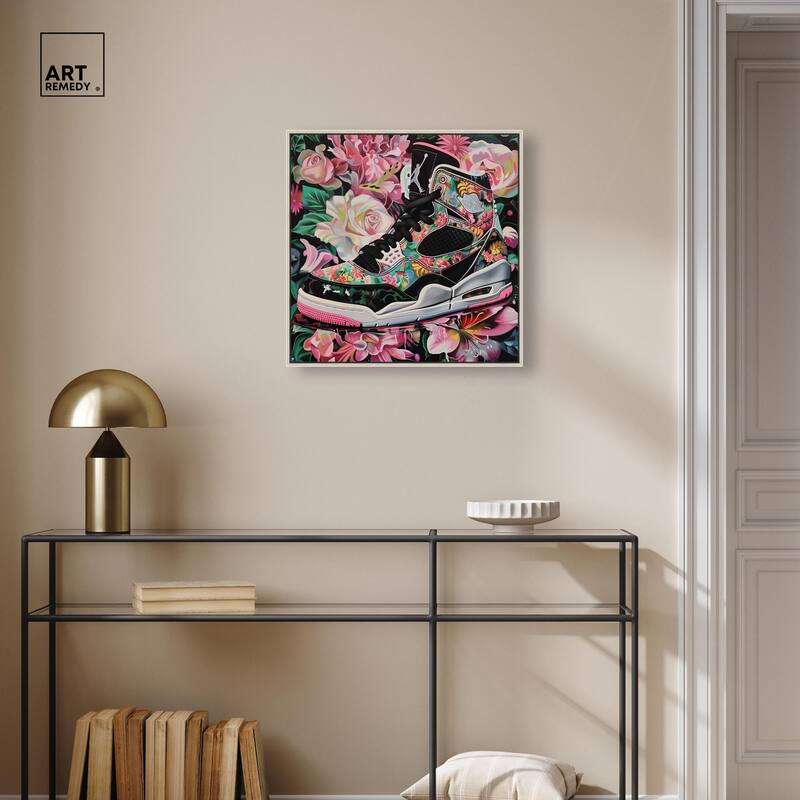 Hidden in Floral Bloom Sneaker Canvas by Art Remedy
