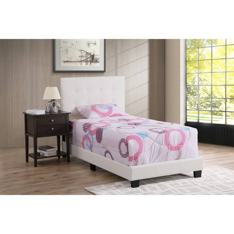 Twin Bed Frame with Headboard & Footboard - HomeStock Renaissance Romance Bed