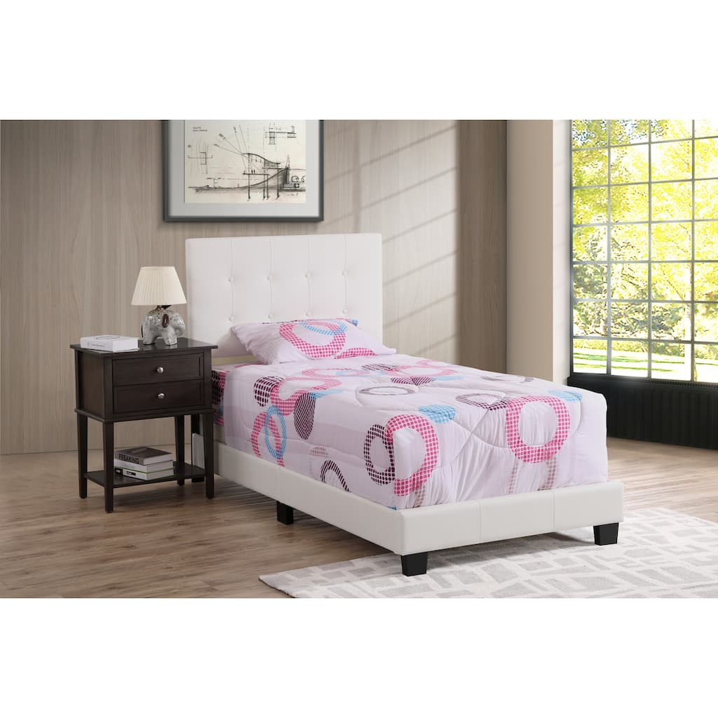 Twin Bed Frame with Headboard & Footboard - HomeStock Renaissance Romance Bed