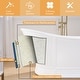 preview thumbnail 11 of 15, 66'' W,69 GALLONS Freestanding Acrylic Soaking Bathtub With Drain And Overflow Holes