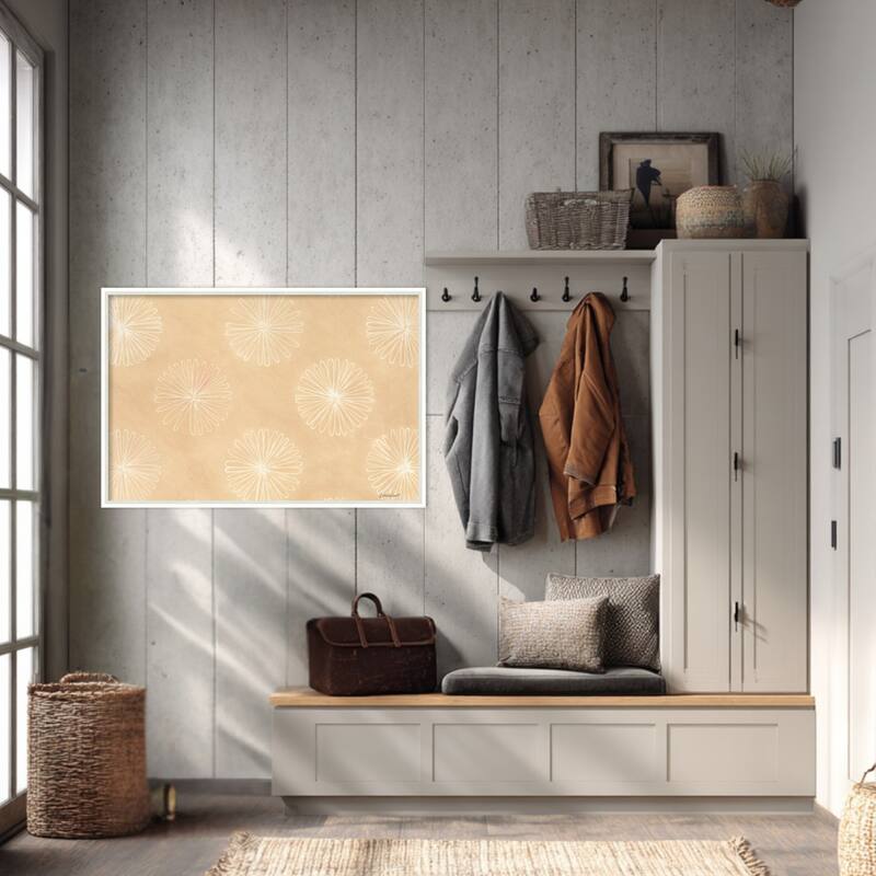 Amanti Art Framed Fabric Pinboard Roundabout I by Kathrine Lovell Printed Bulletin Board - Board Size 36 x 24