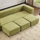 preview thumbnail 19 of 18, Convertible Sectional Sofa with 3 Storage Ottomans - High-Resilience Foam Sleeper, Space-Saving Chenille Floor Sofa