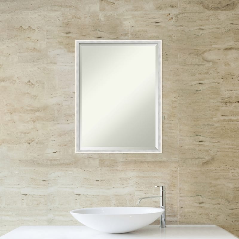 Paige Beveled Wood Framed Bathroom Vanity Wall Mirror