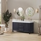 preview thumbnail 24 of 99, Leon 60 in. Double Bathroom Vanity with Composite Stone Top