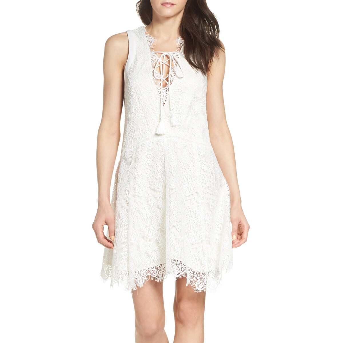 eyelash lace dress