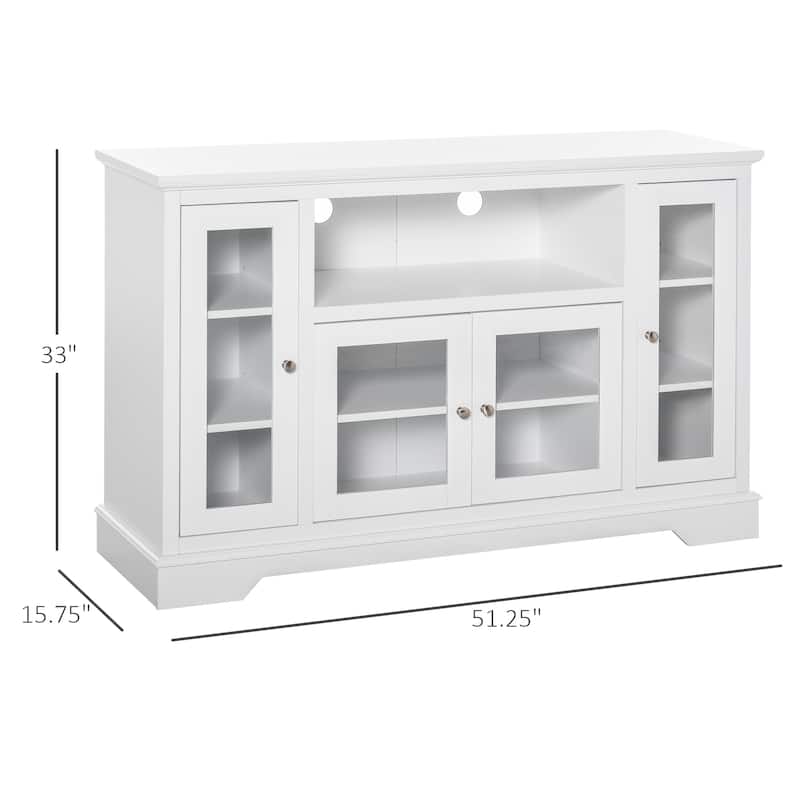 HOMCOM Transitional Sideboard Cabinet with Glass Doors