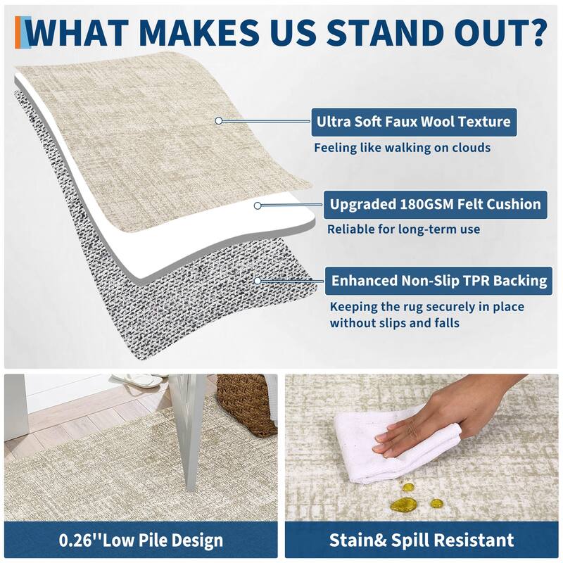 Garvee Modern Timeless Solid Area Rug