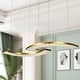 preview thumbnail 6 of 11, Modern Glam 1-Light LED Crystal Chandeliers Island Lights for Kitchen Island - W 40.4" x H 2" x D 16.1"