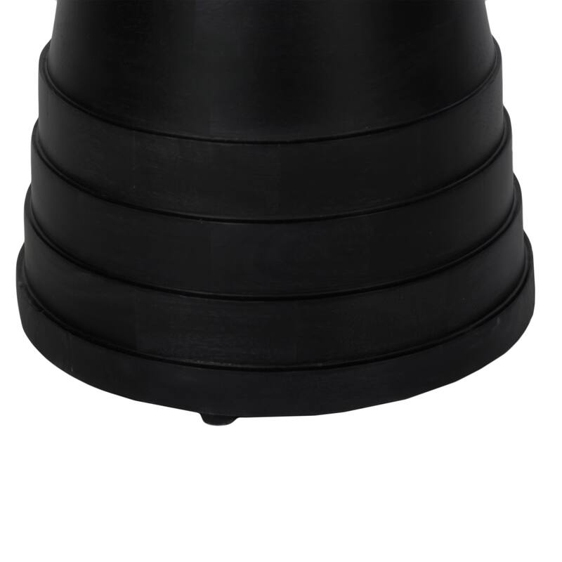 Modern Round End Table, Accent Side Table - Black