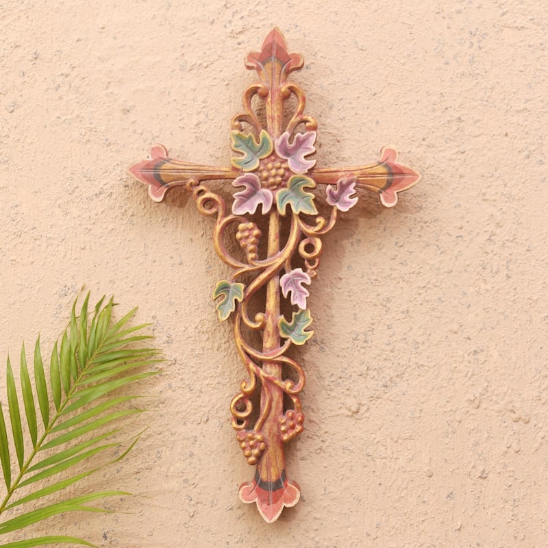 Novica Handmade Vine Forest Wood Relief Panel
