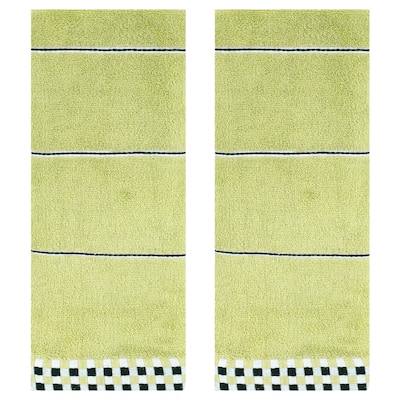 Striped Checked Hand Towels, Absorbent Soft Decorative Towel for Bathroom, Kitchen, Salon, Spa
