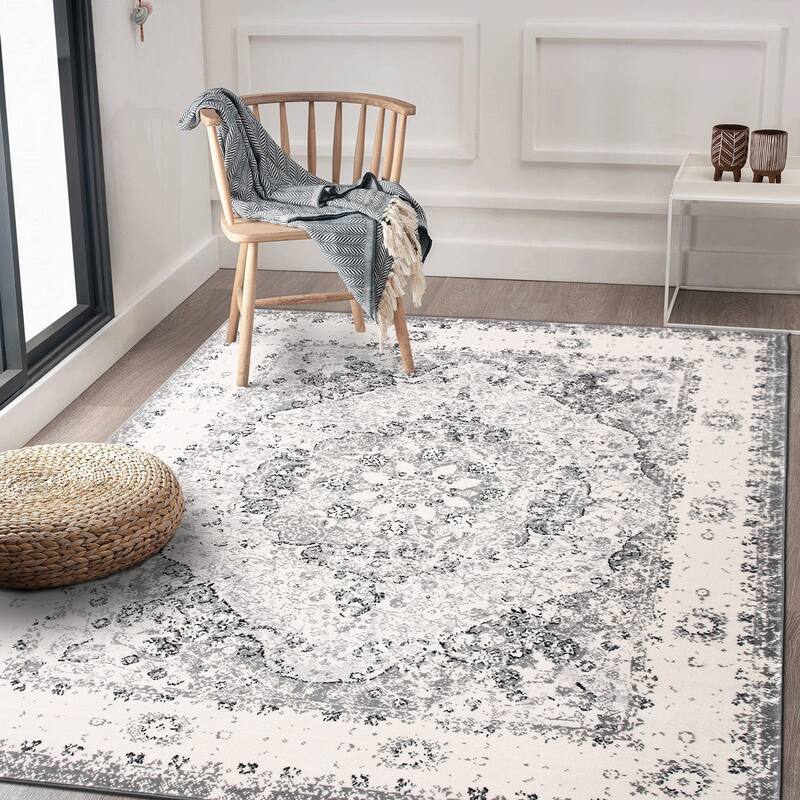 World Rug Gallery Vintage Oriental Distressed Medallion Rug
