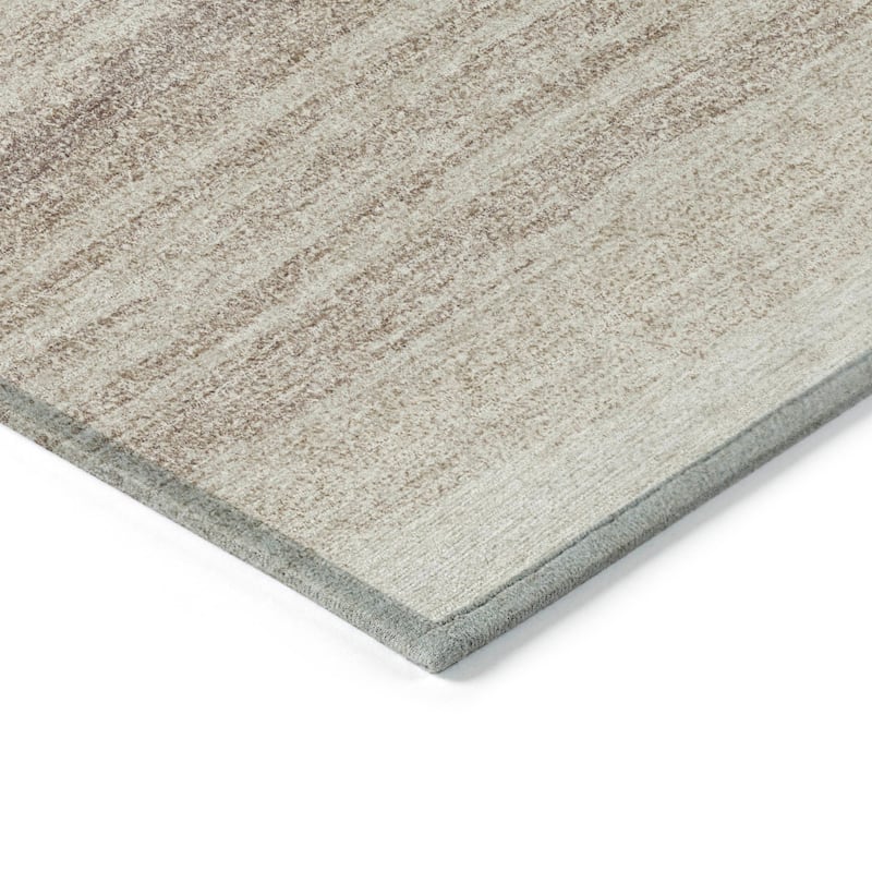Machine Washable Indoor/ Outdoor Ombre Stripe Chantille Rug