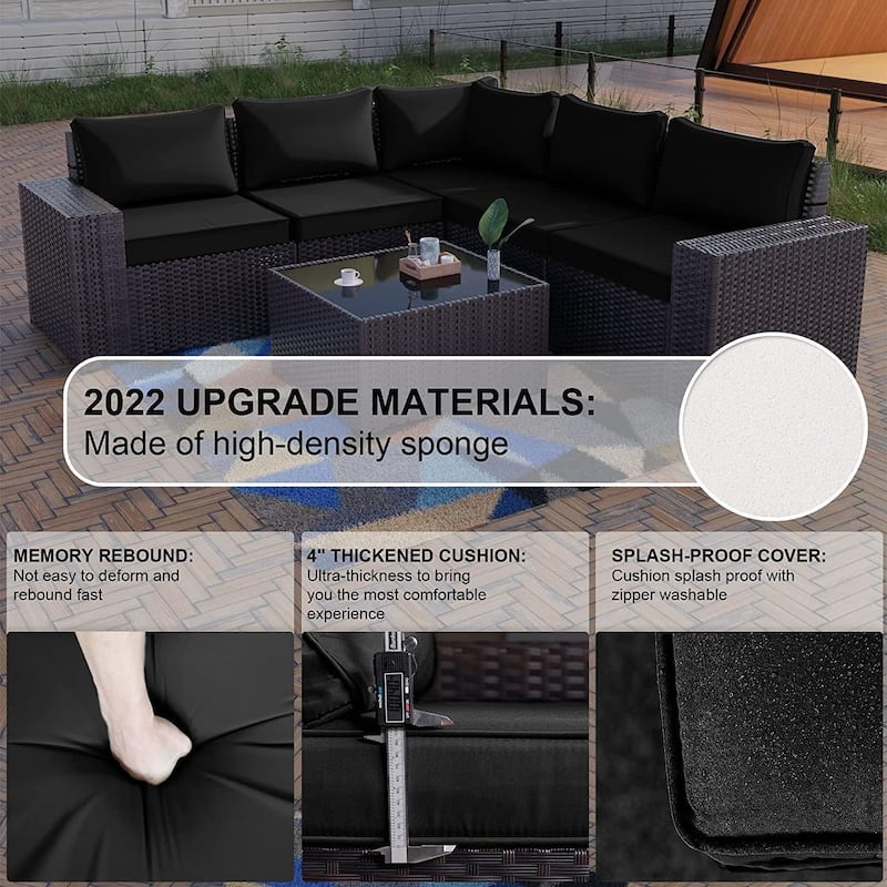 Delnavik 13 Pieces Outdoor Patio Furniture Set with Fire Pit Table w/ Wide Armrests