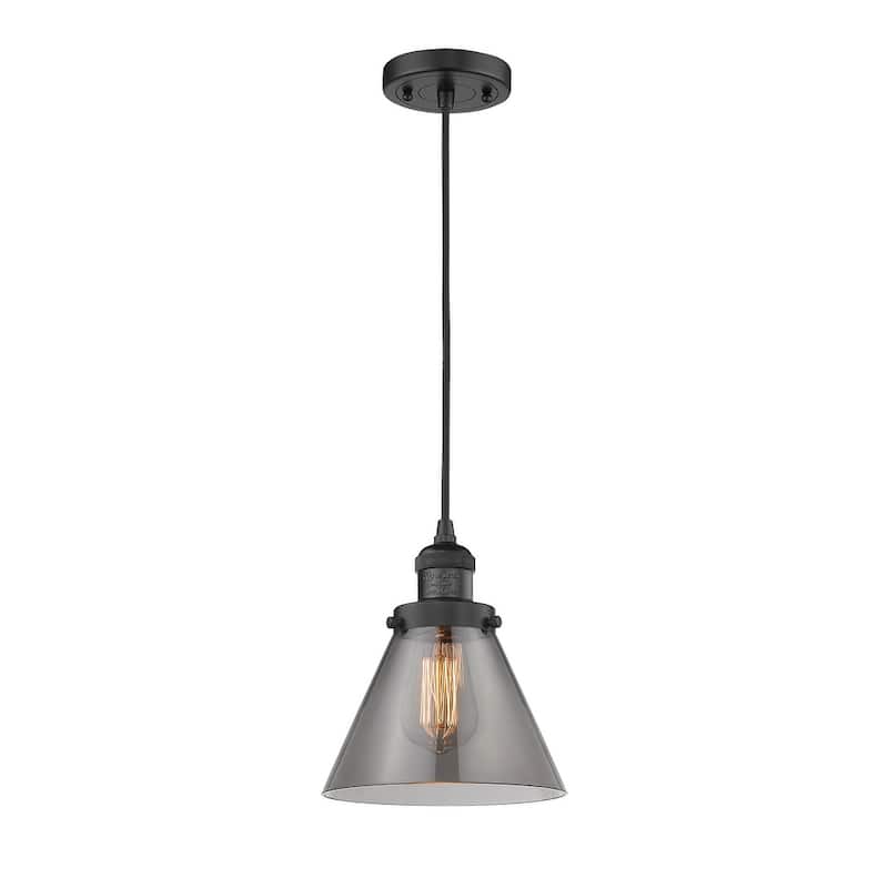 Innovations Lighting Large Cone 8" Wide Mini Pendant - Cord Suspension
