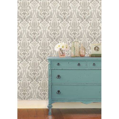 Shop Brewster Nouveau Damask Peel And Stick Wallpaper Nouveau