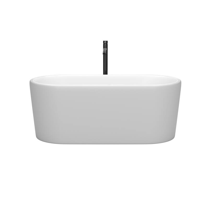 Wyndham Collection Ursula 59" Free Standing Acrylic Soaking Tub with