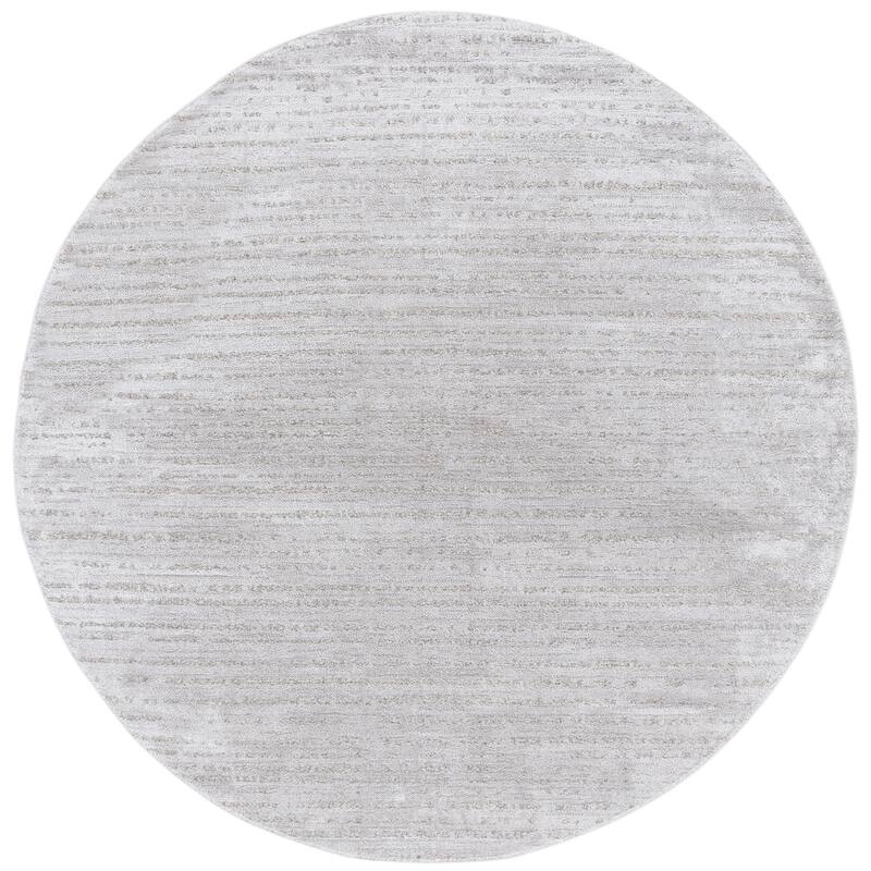 SAFAVIEH Neptune Orra Contemporary Rug. - 6'7" Round - Light Grey/Grey