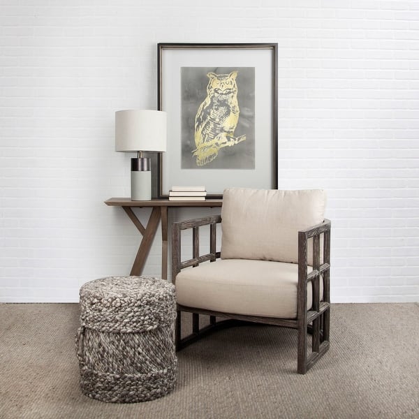 Cream Fabric Wrapped Accent Chair With Wooden Frame Cream Fabric Wrapped Accent Chair With Wooden Frame