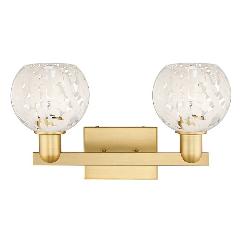 Innovations Lighting Endless Possibilities Arcadia - White Mouchette - 2 Light 17" Bath Vanity Light