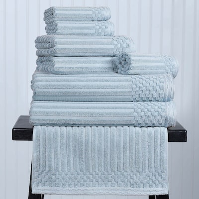 Superior Soho Ribbed Cotton 8-Piece Assorted Towel Set