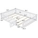 preview thumbnail 2 of 21, Full Montessori Floor Bed with Fence & Door - Safe & Fun for Kids