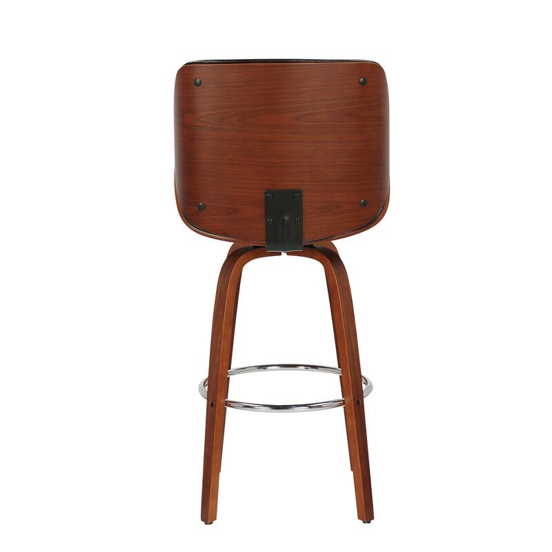 Porthos Home Miller Swivel Faux Leather Mid-Century Counter Stool