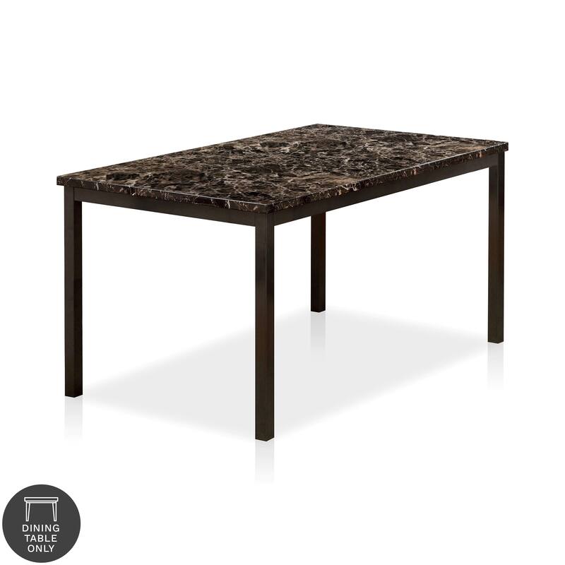 Furniture of America Rath Traditional Black 60-inch Metal Dining Table