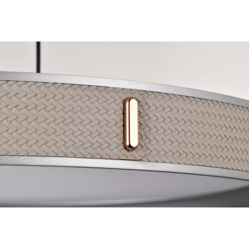 Bandon 20 Inch LED Pendant Gray with Off White Wrap Acrylic Lens
