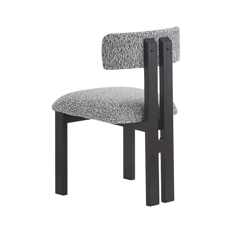 Astura Upholstered Dining Chairs, Iron Frame, Set of 2 by Christopher Knight Home