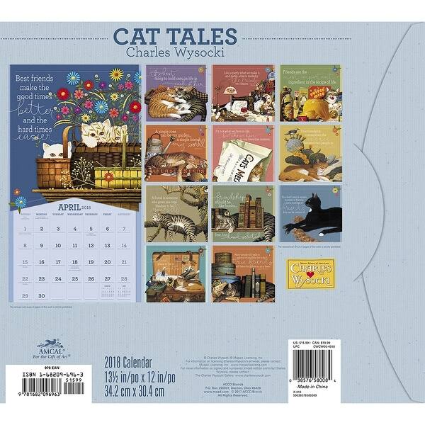 Shop 2018 Charles Wysocki Cat Tales Deluxe Wall Calendar