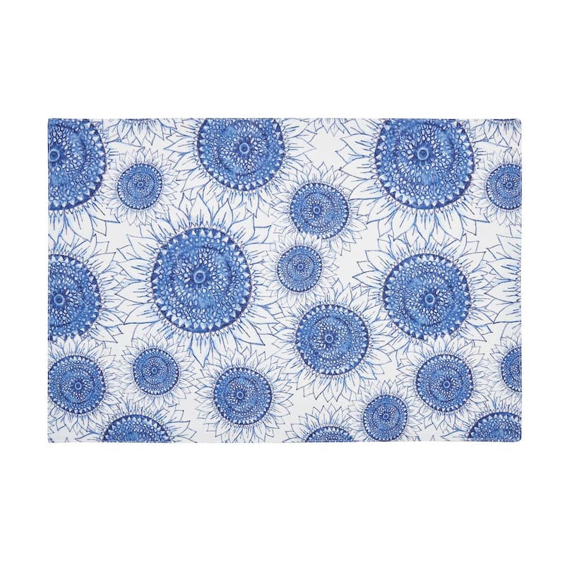 Blue Harvest Sunflower Placemats Set of 6, 14" x 20"