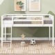 preview thumbnail 11 of 30, Twin Size Wood Loft Bed with Flexible Ladder Placement, Guardrails, and Slide - Gray, Space-Saving Design for Play and Rest