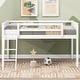 preview thumbnail 11 of 35, Wood Loft Bed with Ladder, Ladder Can Be Placed on The Left or Right White - Twin