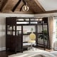 preview thumbnail 1 of 48, Stylish & Simple Twin size Loft Bed with Drawers and Built-in Desk, Wooden Loft Bed with Shelves, Health and Comfort, Espresso Espresso