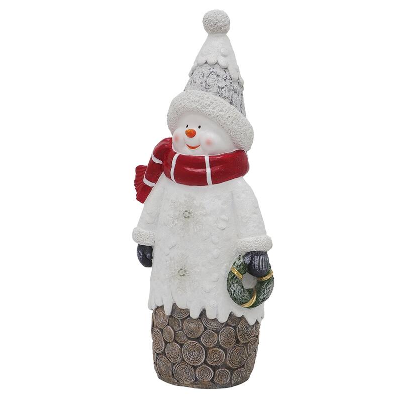Christmas Snowman Resin Statue