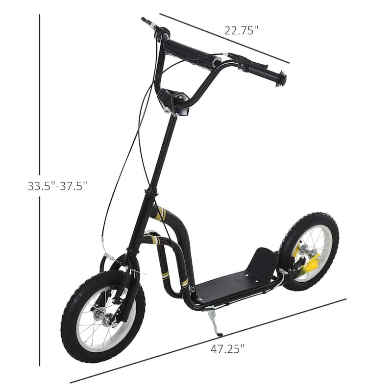 Kids Balance Bike with Adjustable Handlebar and Inflatable Soccer Ball Wheels for Outdoor Use