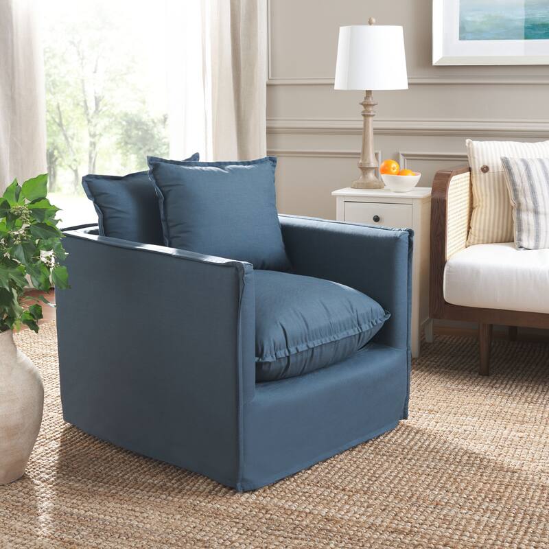 SAFAVIEH Sharee Blue Pillow Club Chair - 30Wx33Dx26H