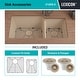 preview thumbnail 6 of 6, Lexicon Platinum Quartz 60/40 Double Bowl Kitchen Sink