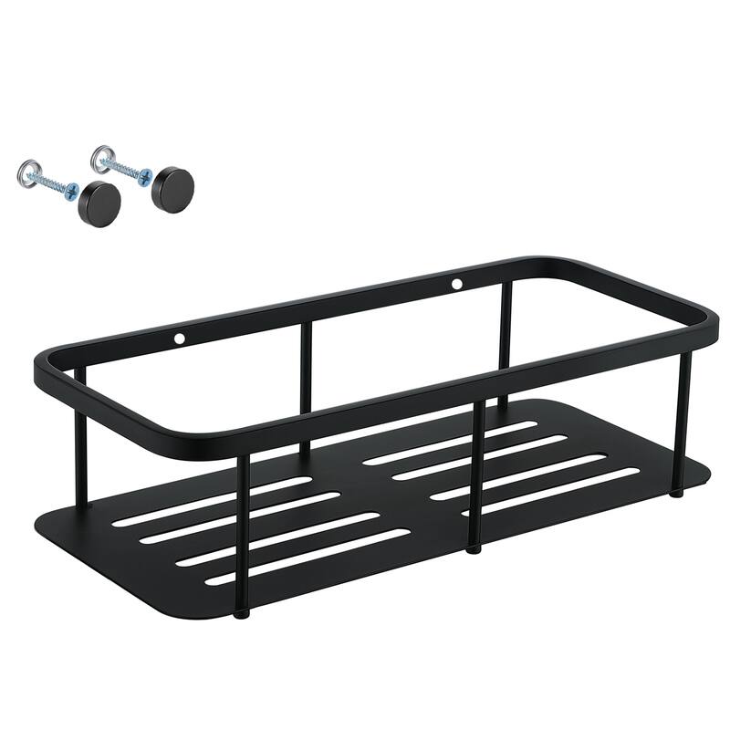 Stainless Steel Bathroom Organizer Basket Shower Caddy Shelf Basket - Matte Black