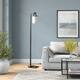 Option Blackened Bronze with White Milk Glass Shade